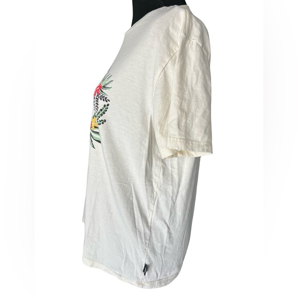 Vans Cream Tee with Green and Black Floral Design - Picture 2 of 4